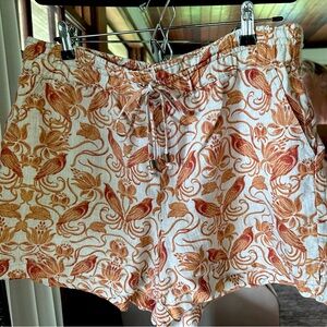 Anthropologie Jolene linen shorts.